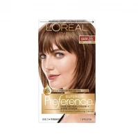 L’Oreal Paris Superior Preference Fade-Defying + Shine Permanent Hair Color, 6AM Light Amber Brown